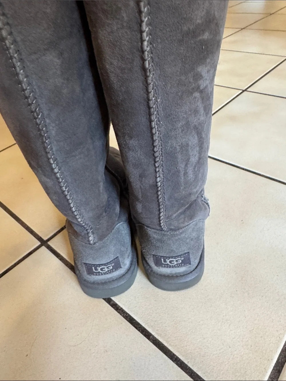 UGG Women's Tall Suede Winter Boots in Gray